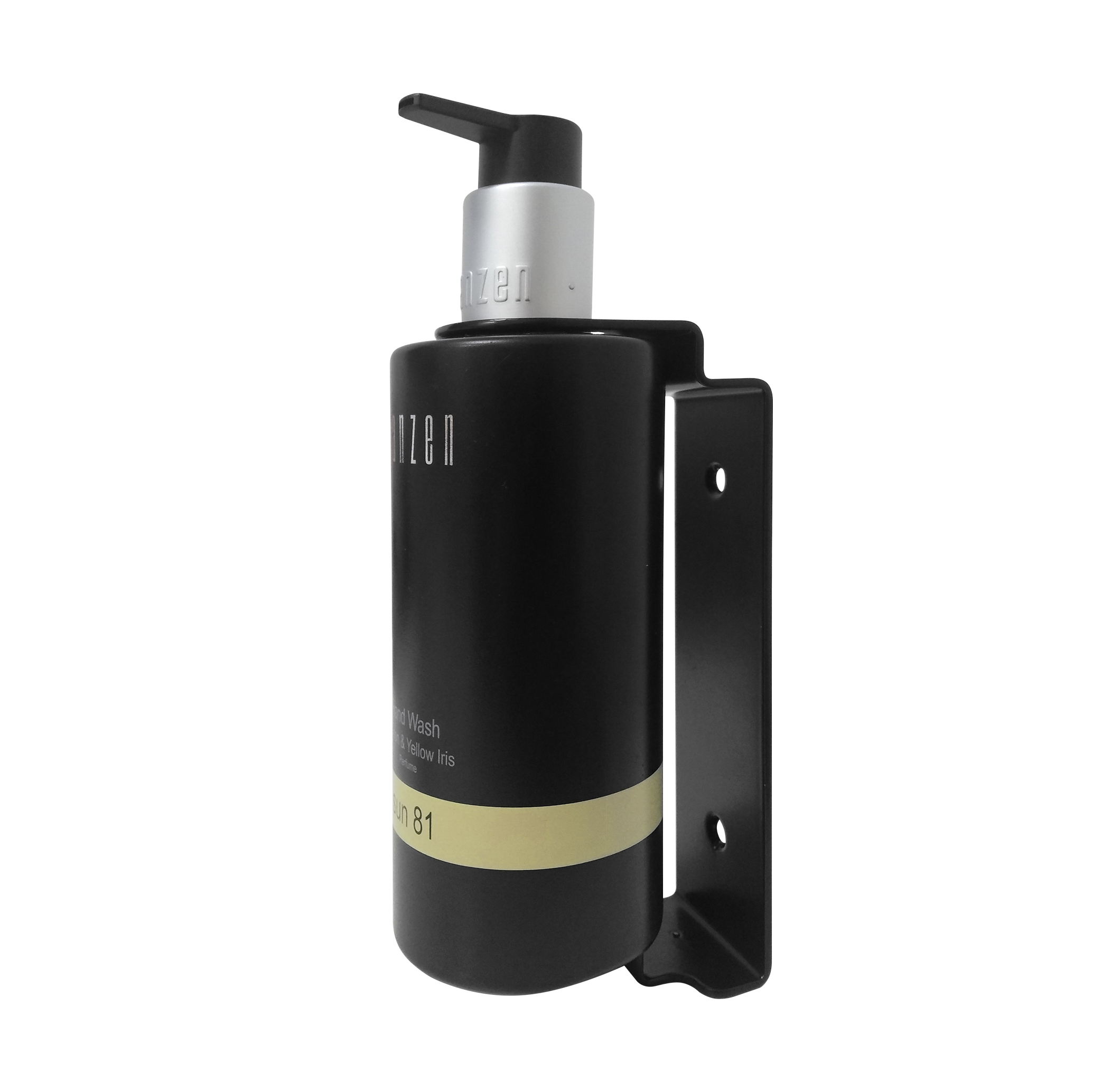 Zwarte enkele metalen houder voor 300ml Janzen fles - 1 stuks