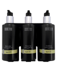 Zwarte drievoudige metalen houder voor 300ml Janzen fles - 1 stuks