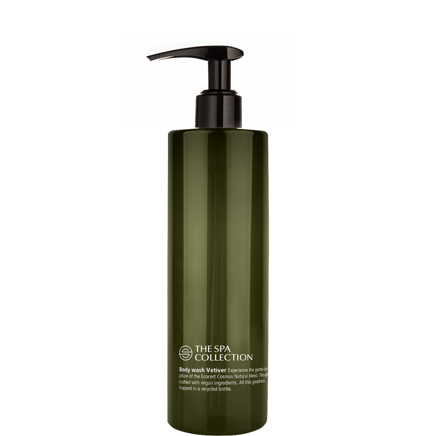 Body wash in 400ml gerecyclede fles | The Spa Collection Vetiver | Ecocert Cosmos Natural | Green Key goedgekeurd