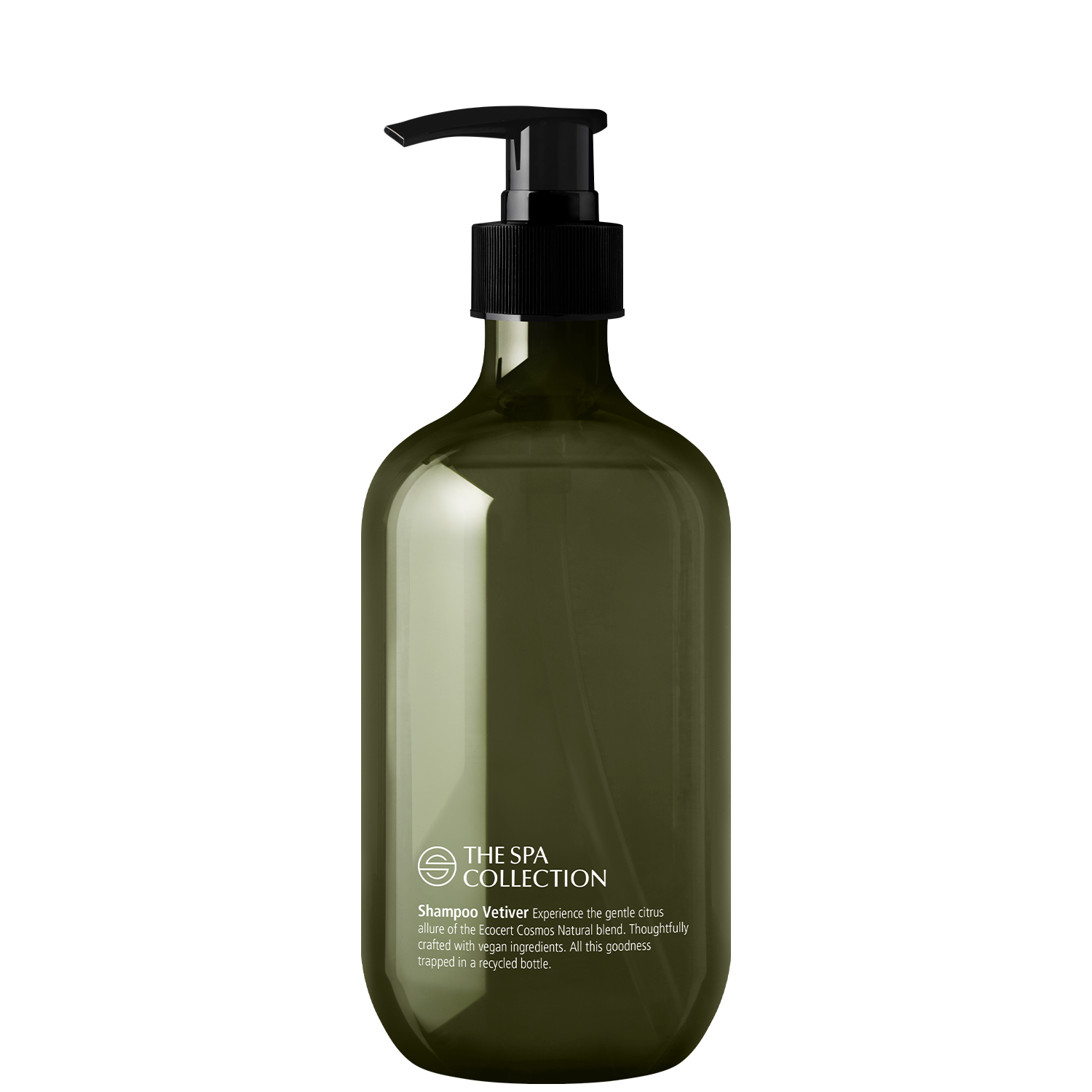 Shampoo in 475ml gerecyclede fles | The Spa Collection Vetiver | Ecocert Cosmos Natural | Green Key goedgekeurd