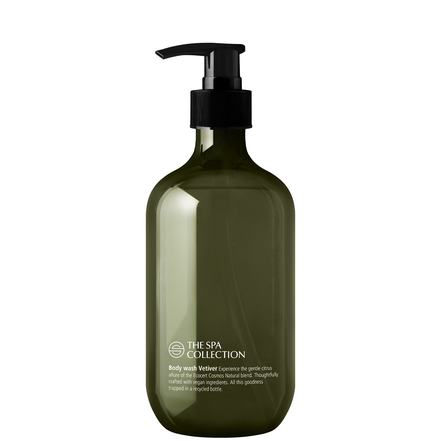Body wash in 475ml gerecyclede fles | The Spa Collection Vetiver | Ecocert Cosmos Natural | Green Key goedgekeurd