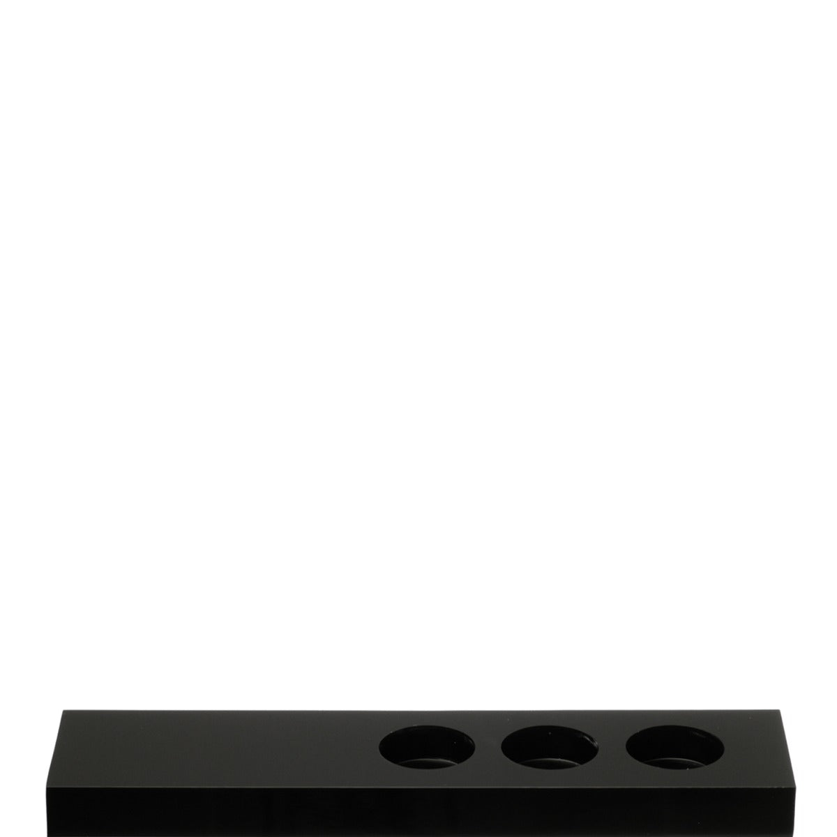 Zwart display met 3 gaten