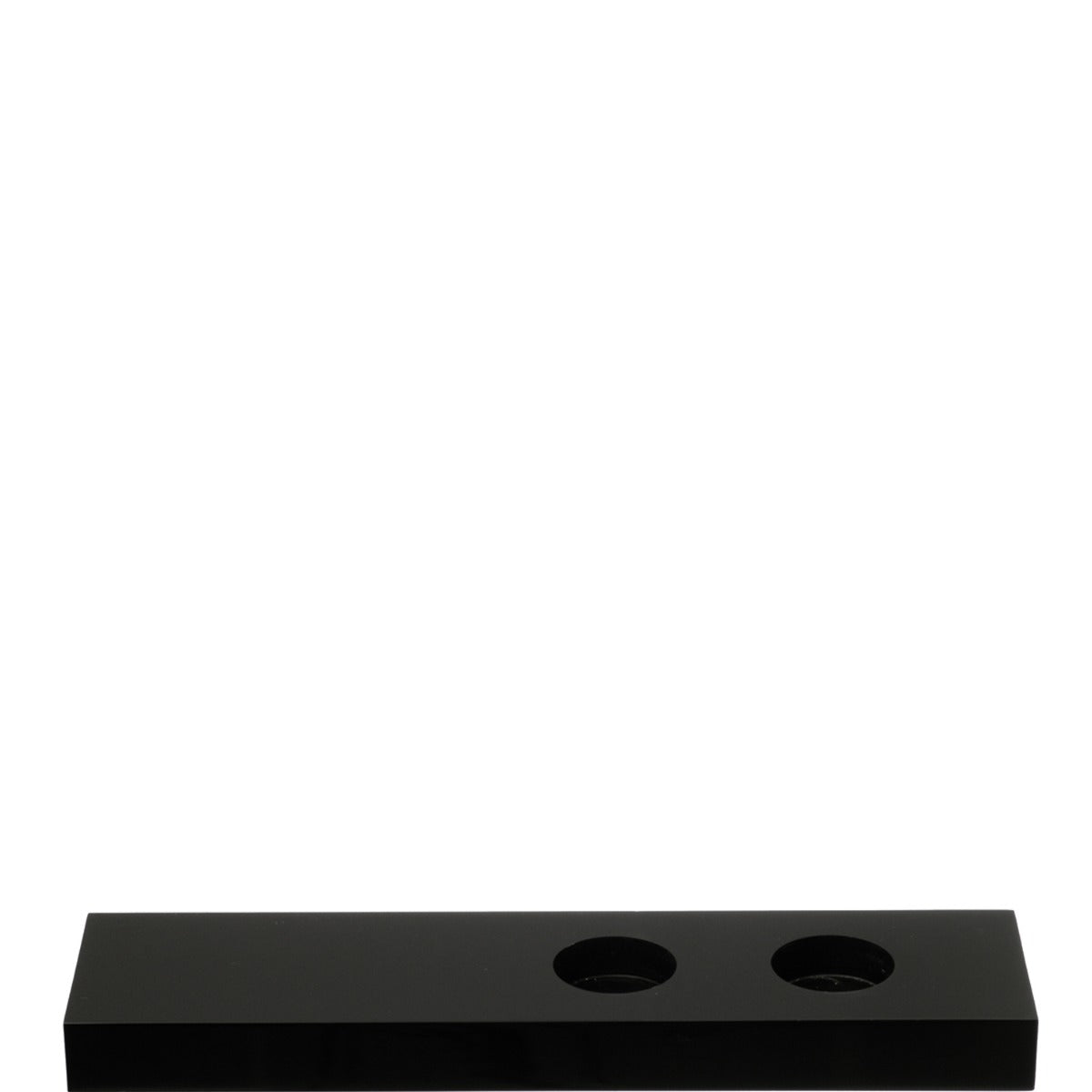 Zwart display met 2 gaten