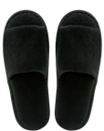 Badslipper open teen zwart - Verpakt in papieren band (Doos van 100 stuks)