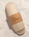 Eco badslipper open teen - Verpakt in papieren band (Doos van 100 stuks)