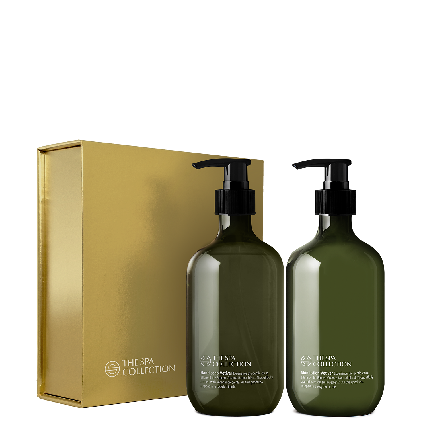 Luxe geschenkdoos | The Spa Collection Vetiver 2x475ml | Ecocert Cosmos Natural