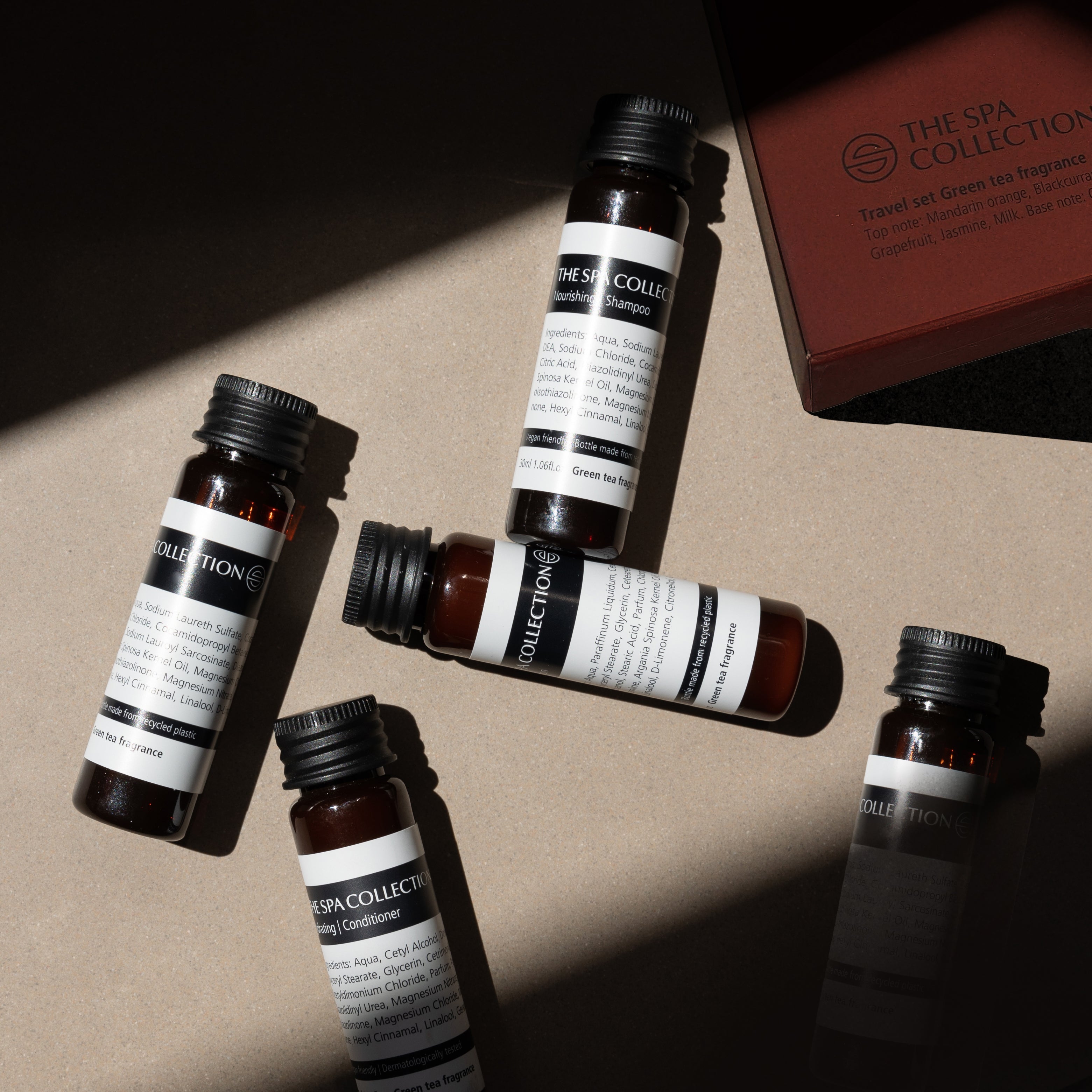 Reisset - 5x 30ml gerecycled PET - The Spa Collection Green Tea