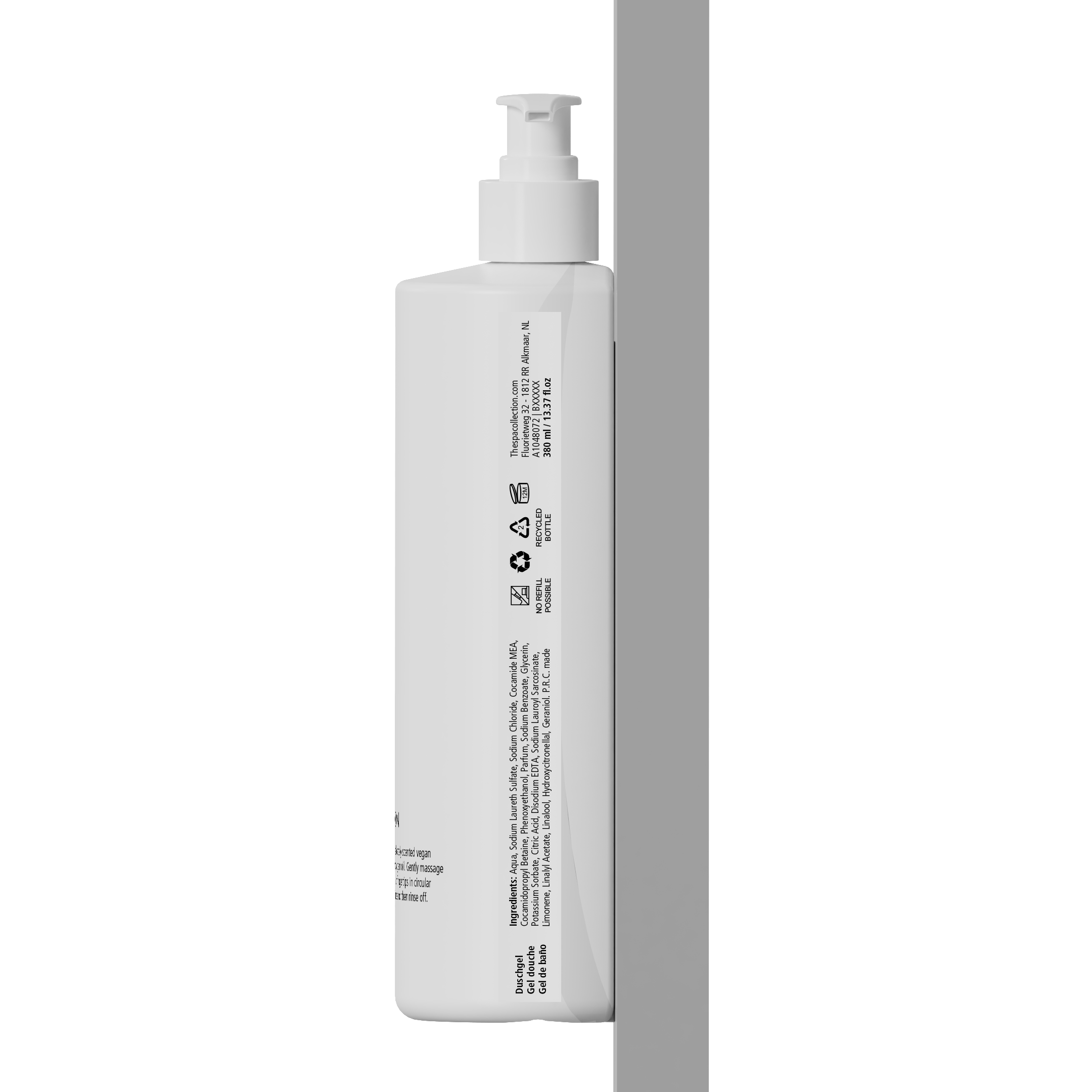 Body wash 380ml – The Spa Collection Lemongrass – Onzichtbare dispenser