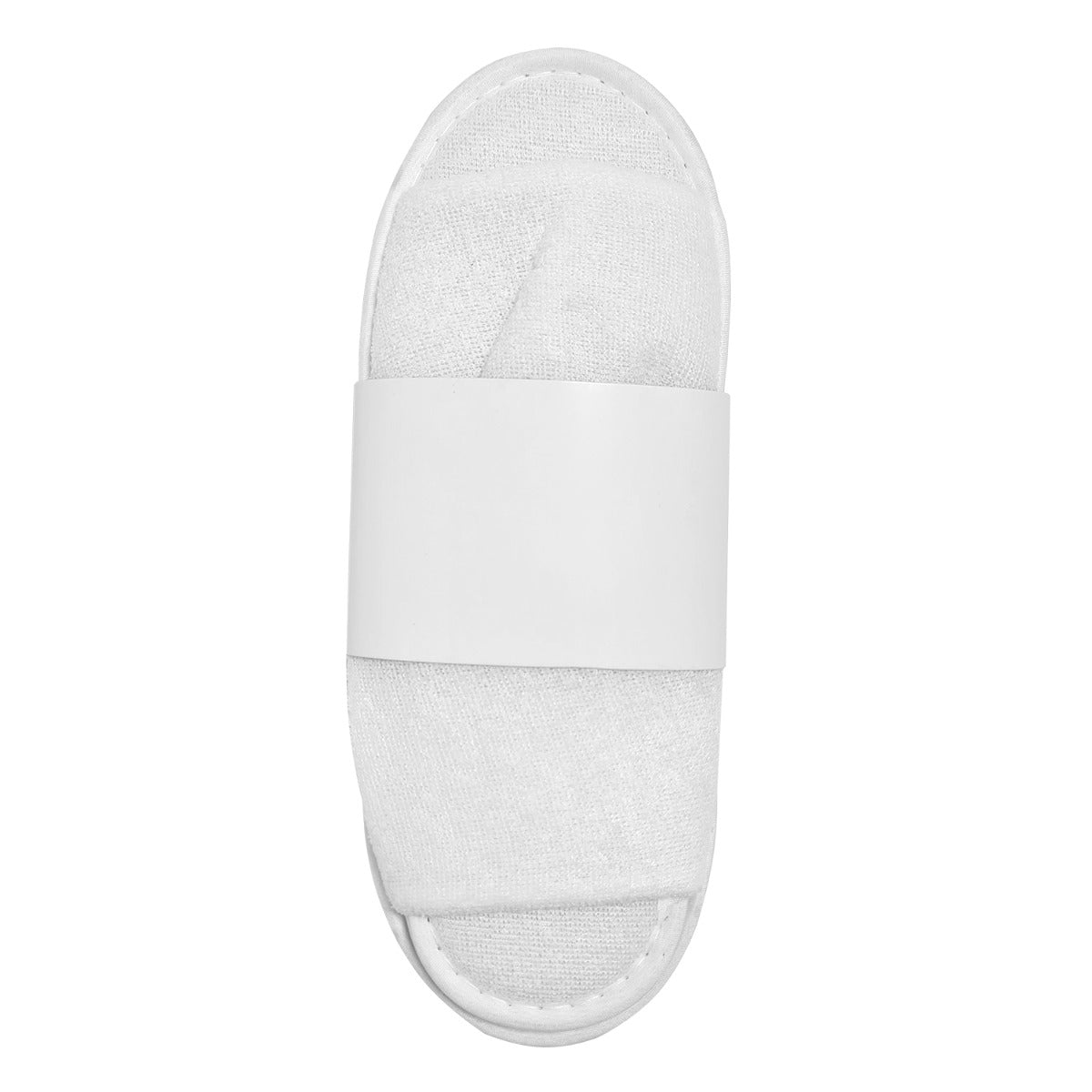 Witte open teen - Badslipper in papieren band
