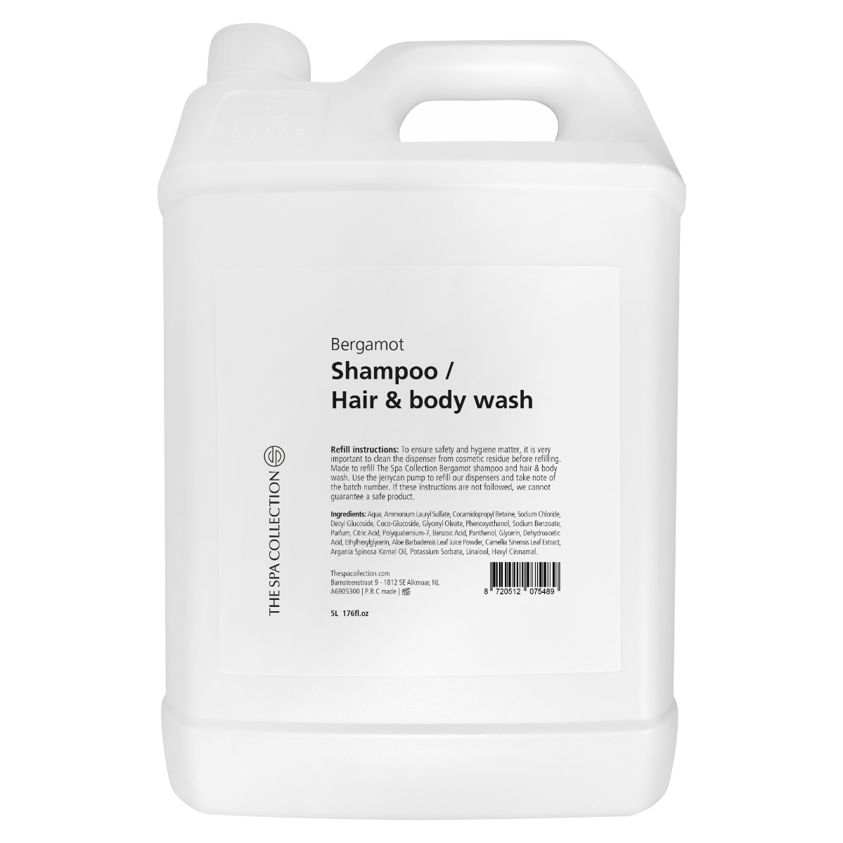 Bergamot shampoo/haar- en lichaamswas - 5 liter jerrycan