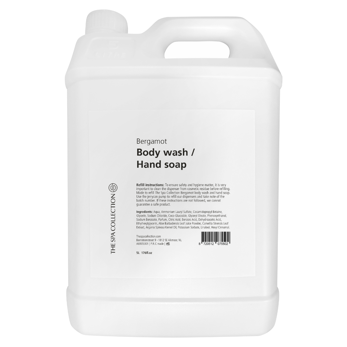 Bergamot body wash/hand soap - 5 liter jerrycan