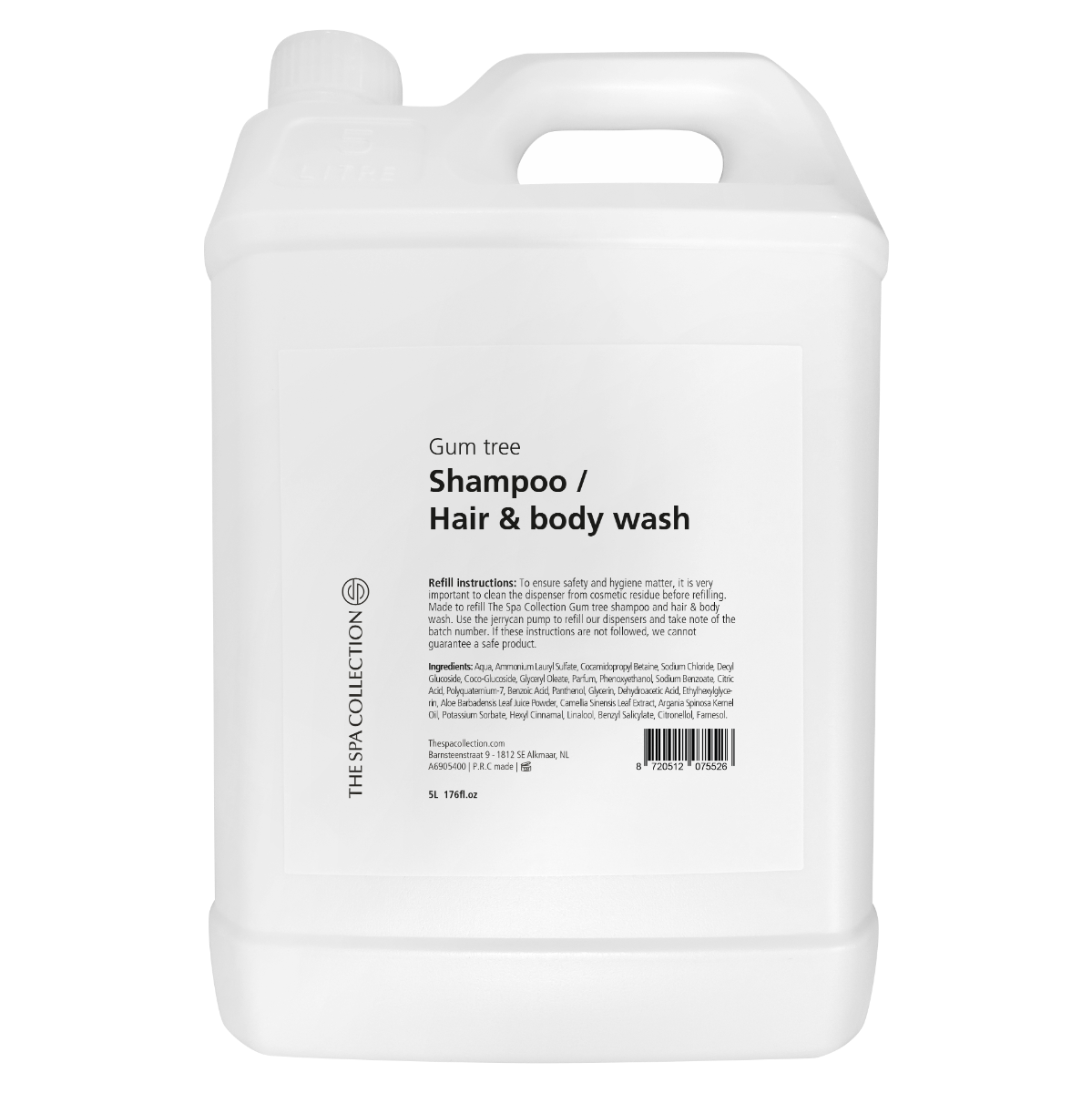 Groene thee shampoo/haar- en lichaamswas - 5 liter jerrycan